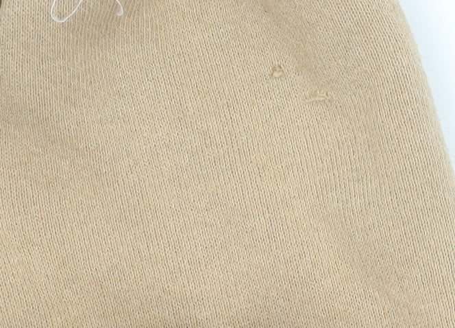 Lee Women Beige Autumn Leaf Print Crew Neck Pullover Sweatshirt L - Image 4