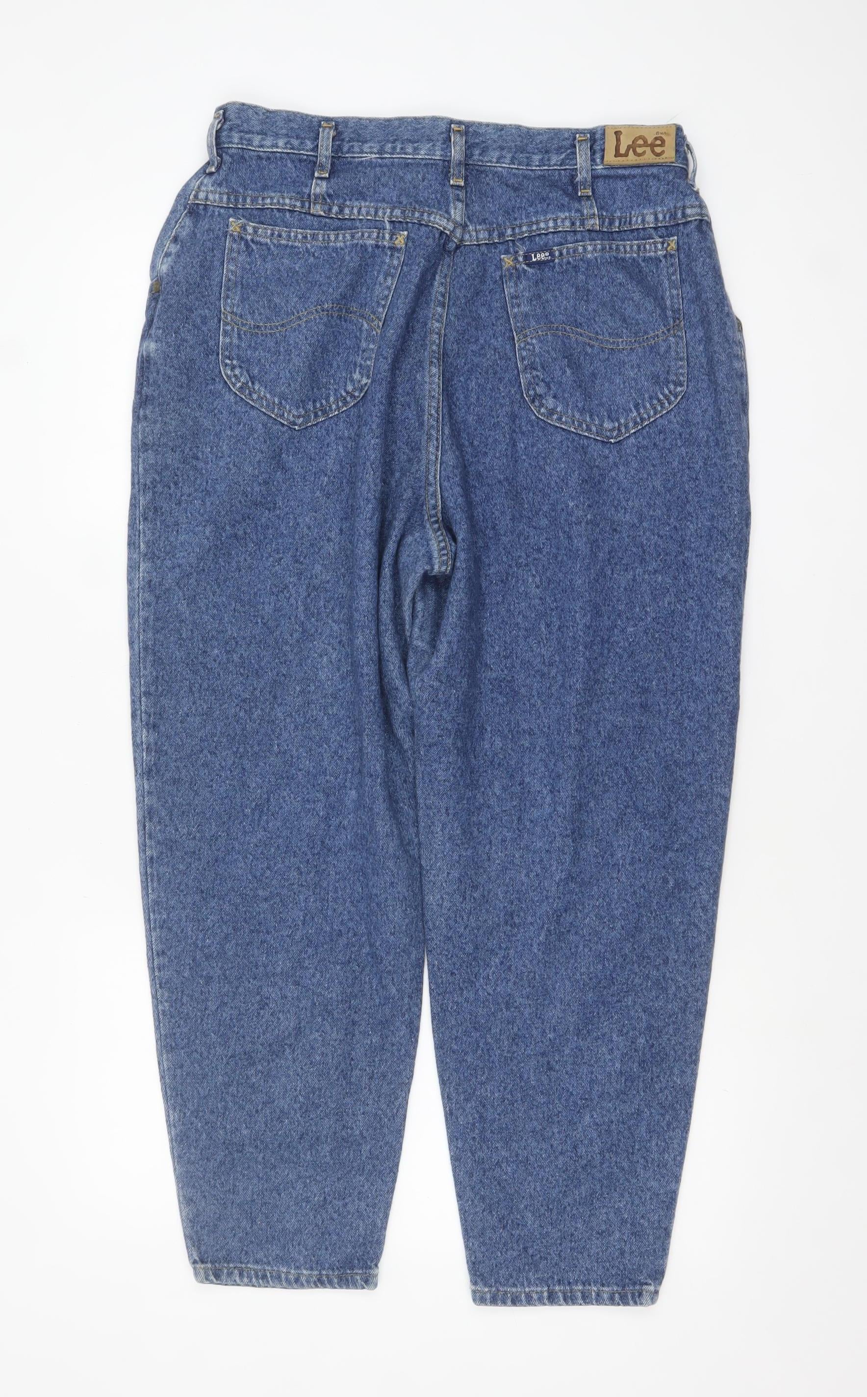 Lee Women's Blue High Rise Mom Jeans Size 16 Plus Denim Vintage - Image 3