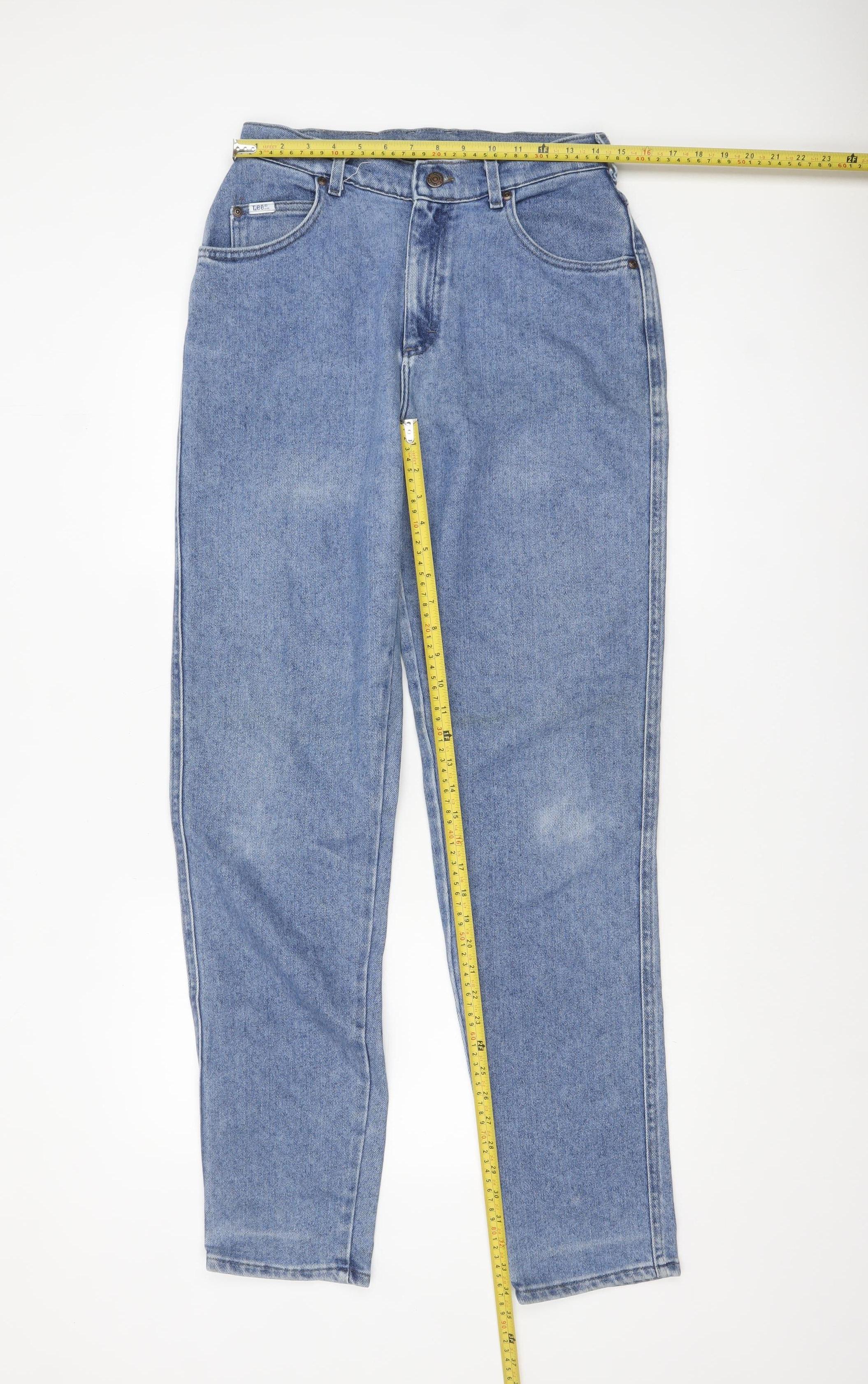 Lee Women's Blue High Rise Straight Leg Vintage Jeans Size 10L - Image 2