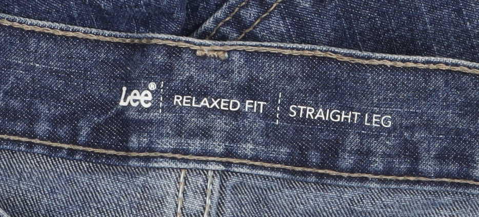 Lee Women's Blue Size 12 Relaxed Fit Straight Leg Jeans - Image 5