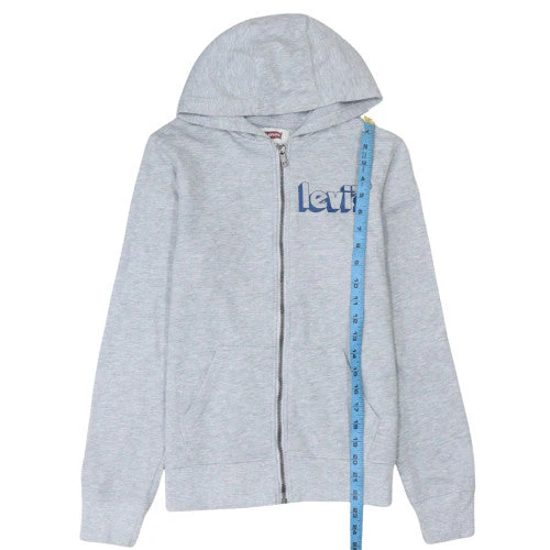 Levi’s Boys Grey Full Zip Hoodie 14 Years Cotton Blend Casual Sweatshirt - Image 3
