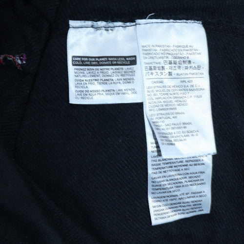 Levi Strauss Men's Black Embroidered Logo Pullover Sweatshirt Size M - Image 5