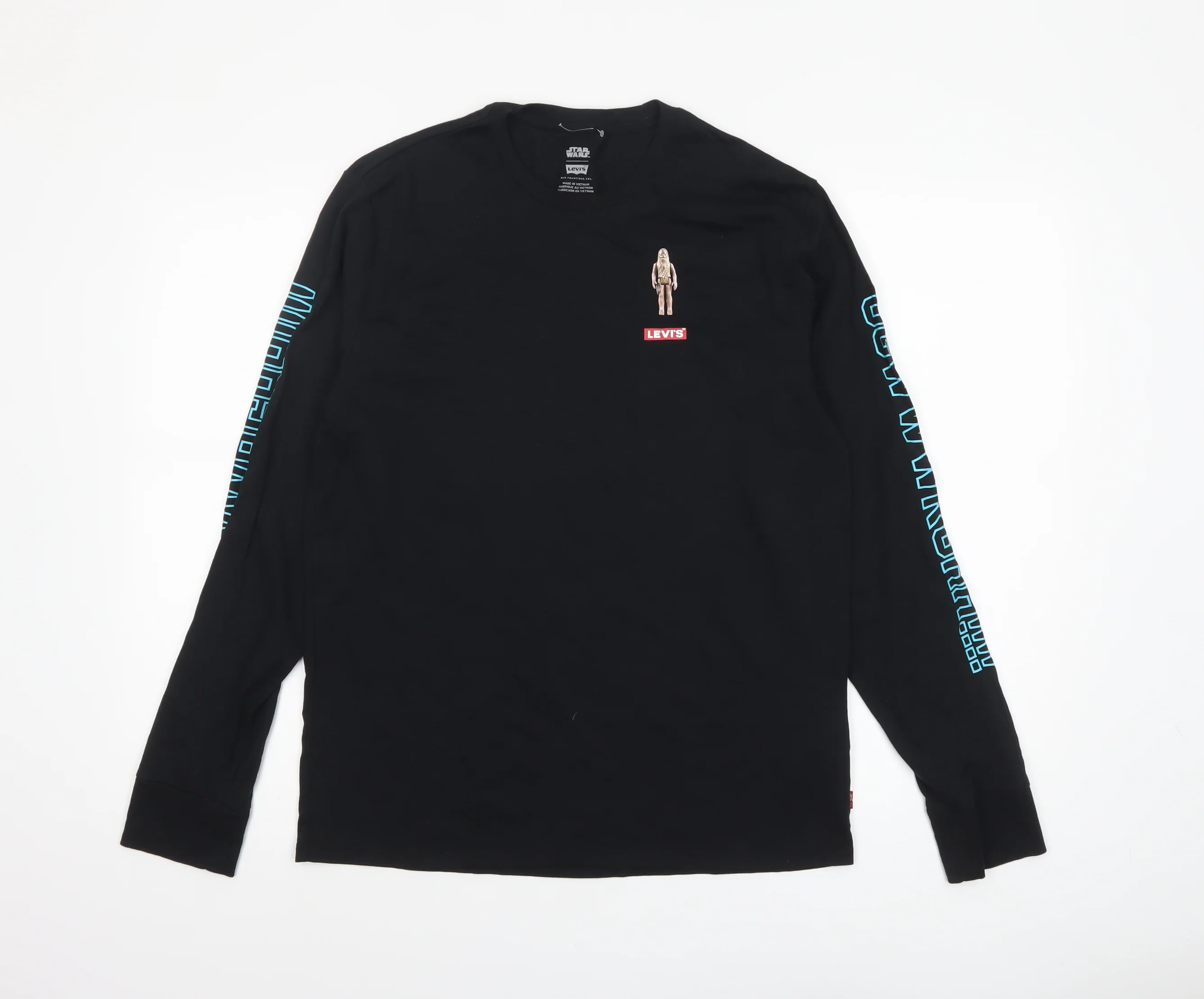 Levi's Men Black Star Wars Long Sleeve Crew Neck T-Shirt Size M