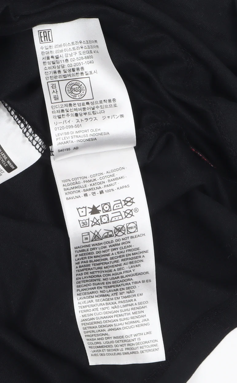 Levi's Men Black Star Wars Long Sleeve Crew Neck T-Shirt Size M - Image 4
