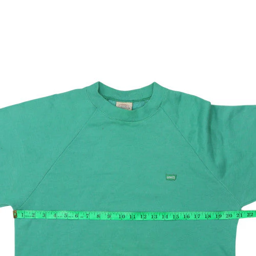Levi's Men Green Pullover Sweatshirt L Crew Neck Vintage Style - Image 3