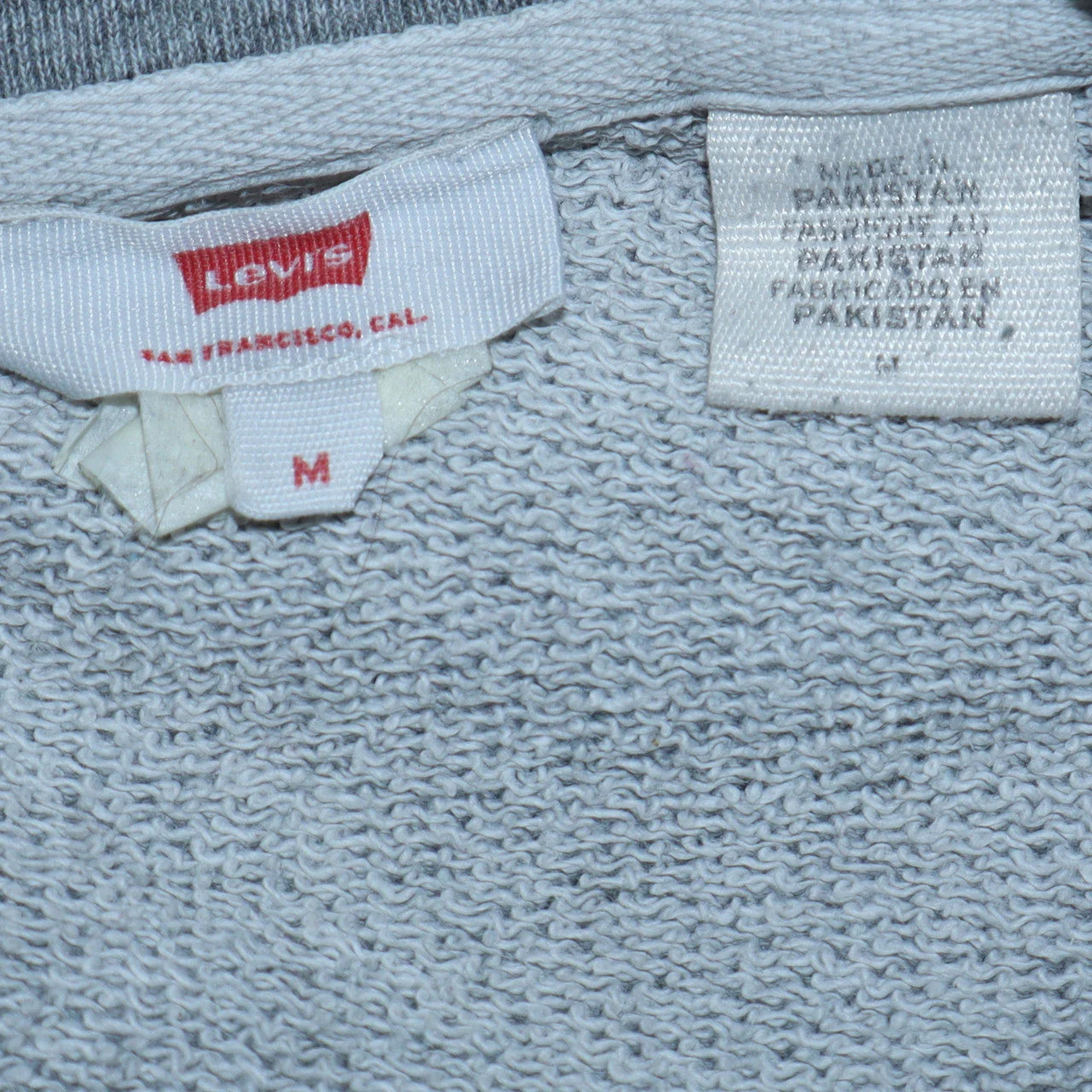 Levi's Men Grey Crew Neck Logo Sweatshirt Size M Pullover Jumper - Image 5