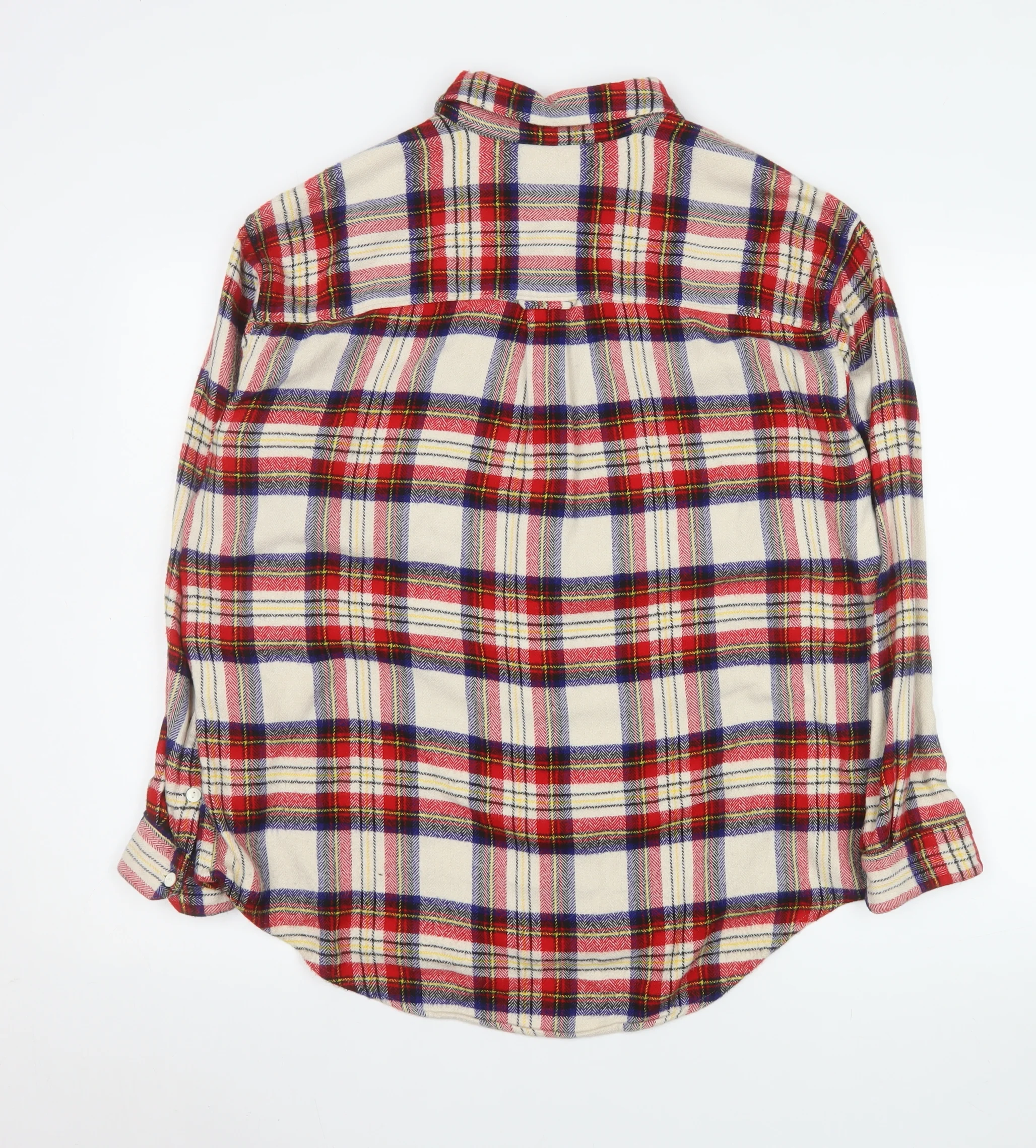 Levi's Men's Beige Check Flannel Button-Up Shirt Size M - Image 3