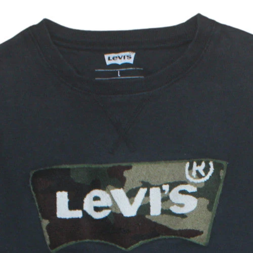 Levi's Men's Black Camouflage Logo Crew Neck Sweatshirt L - Image 5