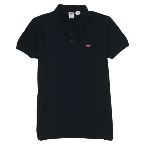 Levi's Men's Black Cotton Standard Polo Shirt Size M