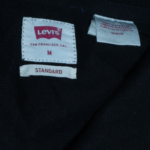 Levi's Men's Black Cotton Standard Polo Shirt Size M - Image 5