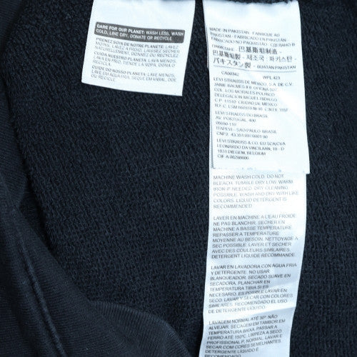 Levi's Men's Black Crew Neck Fleece Sweatshirt M Regular Fit - Image 6