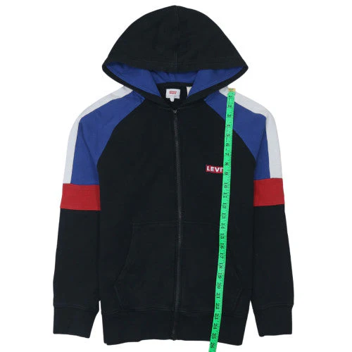 Levi's Men's Black Full Zip Hoodie Size S Classic Logo Sweatshirt - Image 2