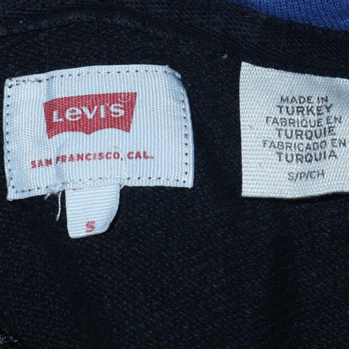 Levi's Mens Black Full Zip Hoodie Size S Regular Fit Logo Design - Image 6