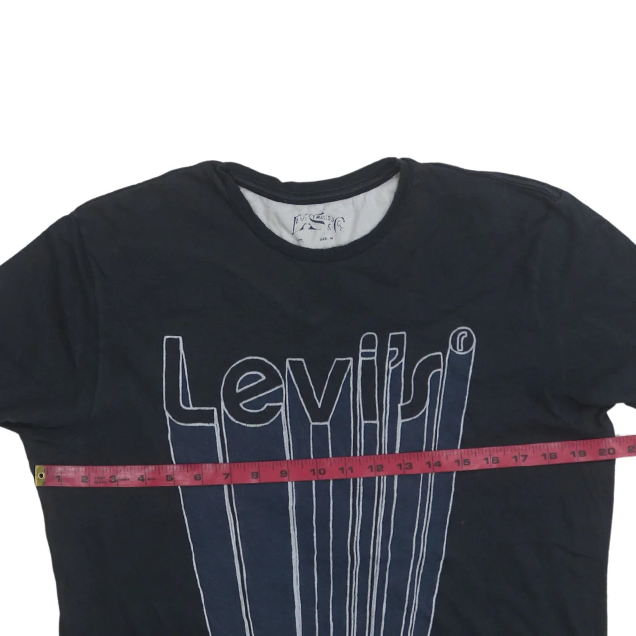 Levi's Men's Black Graphic Logo T-Shirt Size M Crew Neck - Image 2