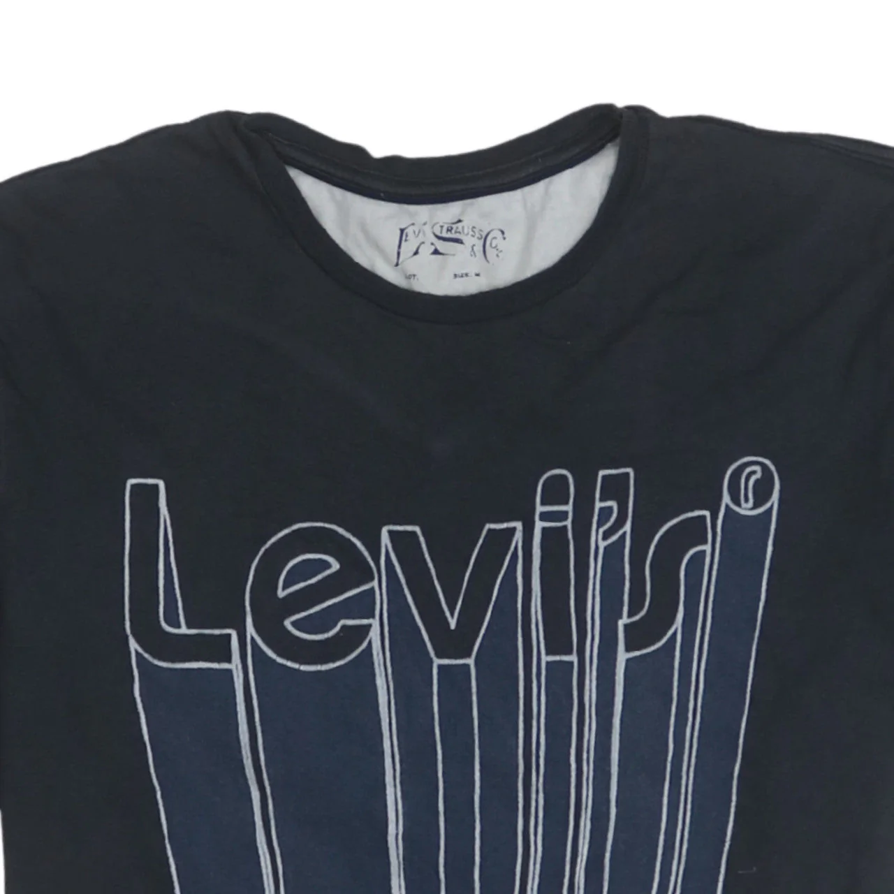 Levi's Men's Black Graphic Logo T-Shirt Size M Crew Neck - Image 7
