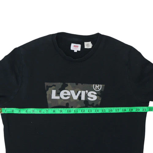 Levi's Men's Black Logo Pullover Sweatshirt Size S - Image 3