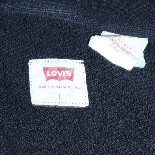 Levi's Men's Black Pullover Hoodie L Fleece Graphic Logo Sweatshirt - Image 5