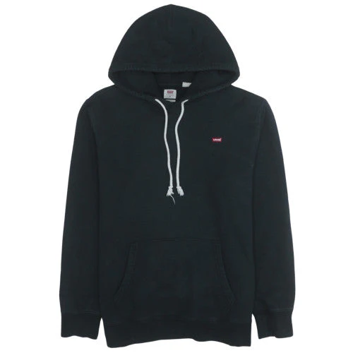 Levi's Men's Black Pullover Hoodie M Regular Fit Fleece