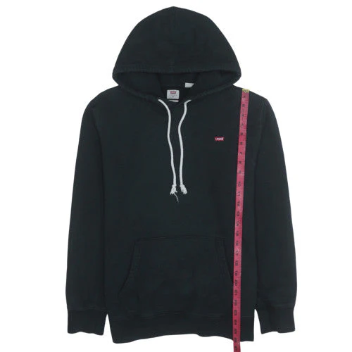Levi's Men's Black Pullover Hoodie M Regular Fit Fleece - Image 2
