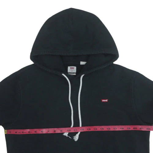 Levi's Men's Black Pullover Hoodie M Regular Fit Fleece - Image 3