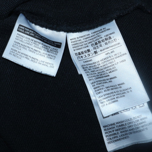 Levi's Men's Black Pullover Hoodie M Regular Fit Fleece - Image 5