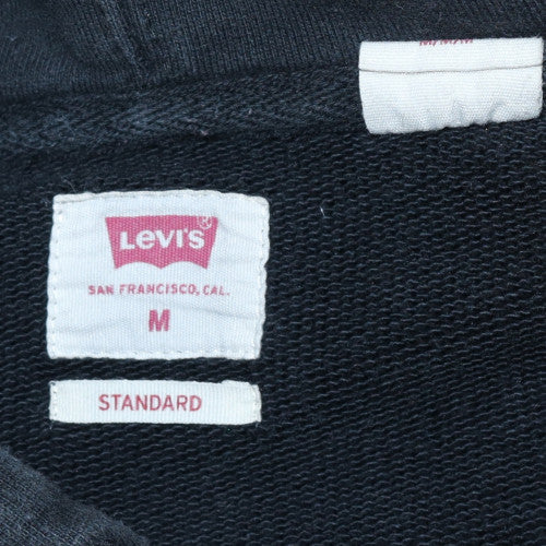 Levi's Men's Black Pullover Hoodie M Regular Fit Fleece - Image 6