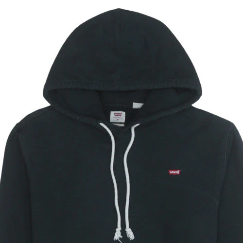 Levi's Men's Black Pullover Hoodie M Regular Fit Fleece - Image 8