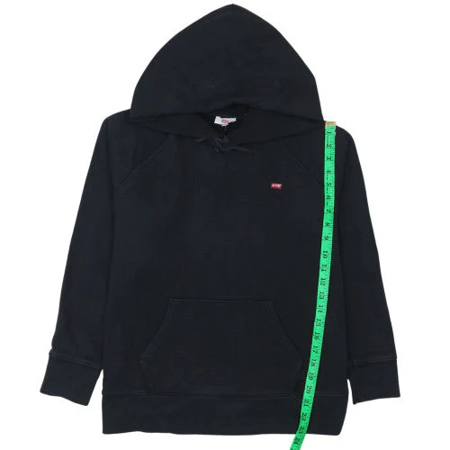 Levi's Men's Black Pullover Hoodie M Regular Fit Logo Sweatshirt - Image 3