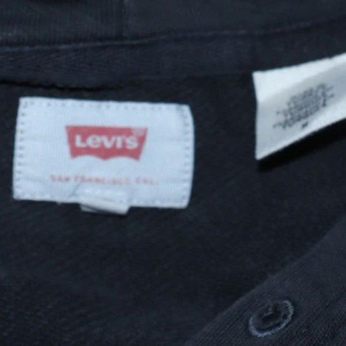 Levi's Men's Black Pullover Hoodie Medium Logo Graphic Sweatshirt - Image 6