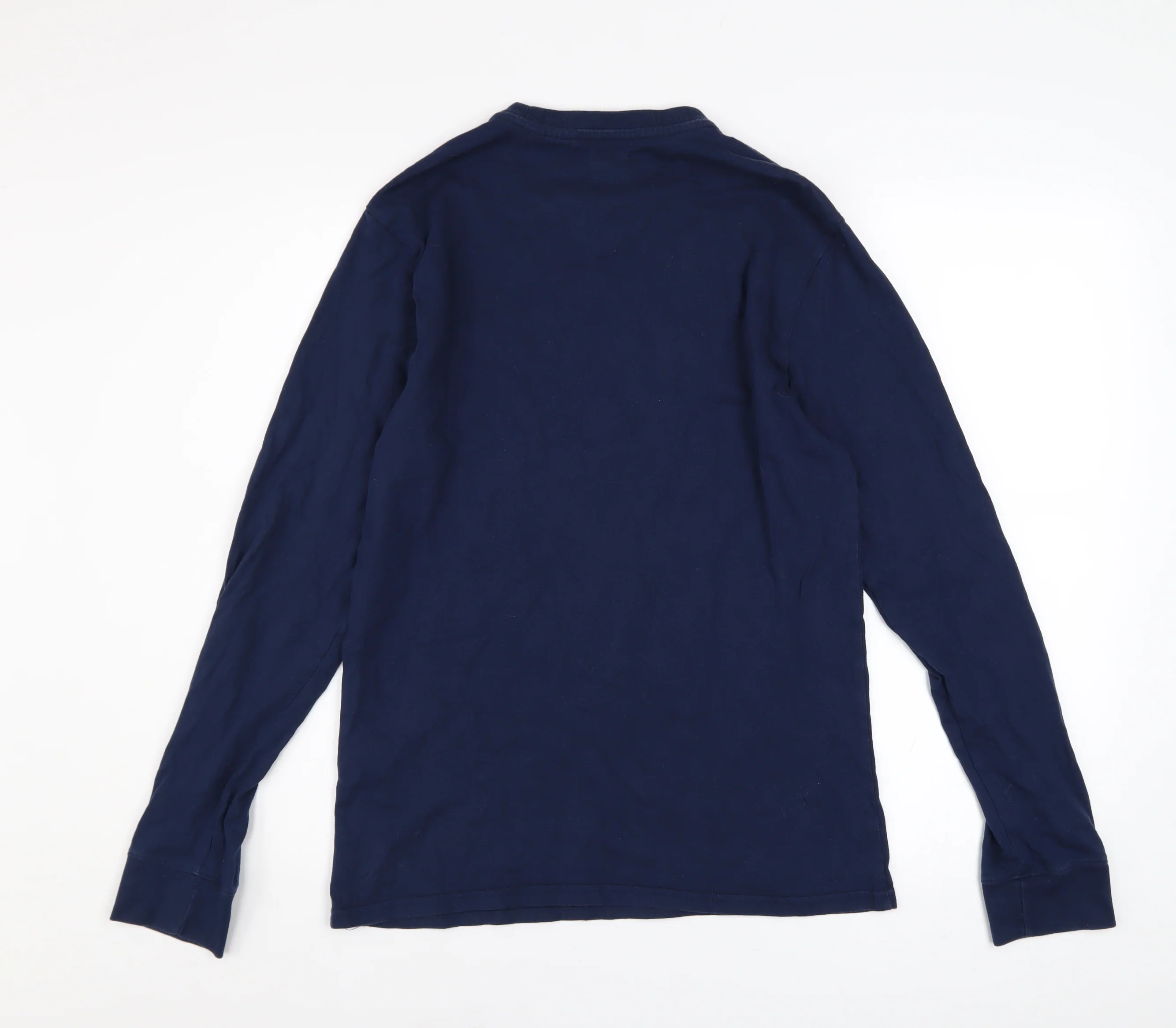 Levi's Men's Blue Cotton Long Sleeve Crew Neck Casual Top Size S - Image 3