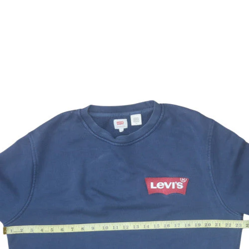Levi's Men's Blue Crew Neck Pullover Sweatshirt Size M - Image 2