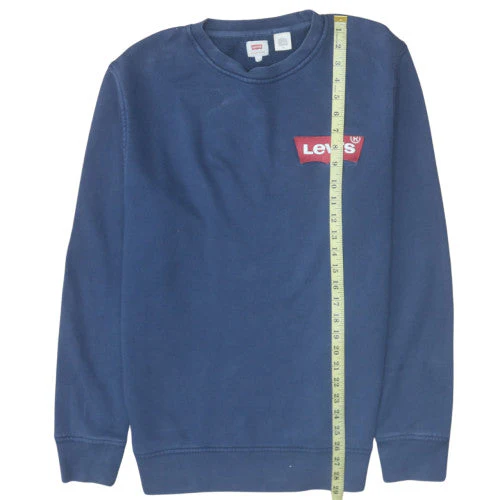 Levi's Men's Blue Crew Neck Pullover Sweatshirt Size M - Image 3
