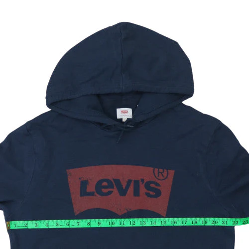 Levi's Men's Blue Logo Pullover Hoodie L Regular Fit - Image 2