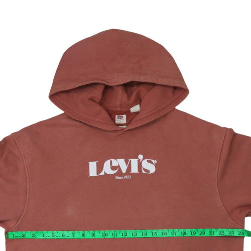 Levi's Men's Brown Relaxed Pullover Hoodie L Logo Graphic Fleece - Image 2