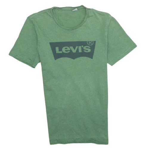 Levi's Men's Green Logo Crew Neck Cotton T-Shirt Size S
