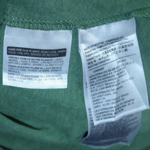 Levi's Men's Green Logo Crew Neck Cotton T-Shirt Size S - Image 6
