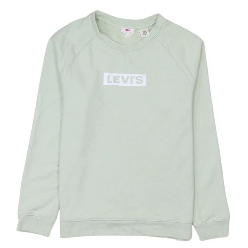 Levi's Men's Green Logo Crew Neck Pullover Sweatshirt Size M