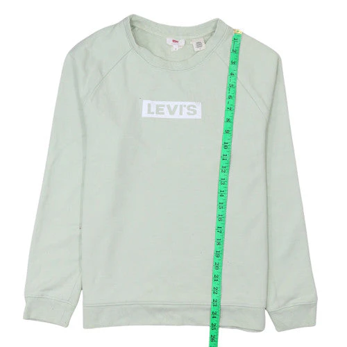 Levi's Men's Green Logo Crew Neck Pullover Sweatshirt Size M - Image 2