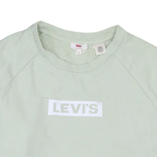 Levi's Men's Green Logo Crew Neck Pullover Sweatshirt Size M - Image 7