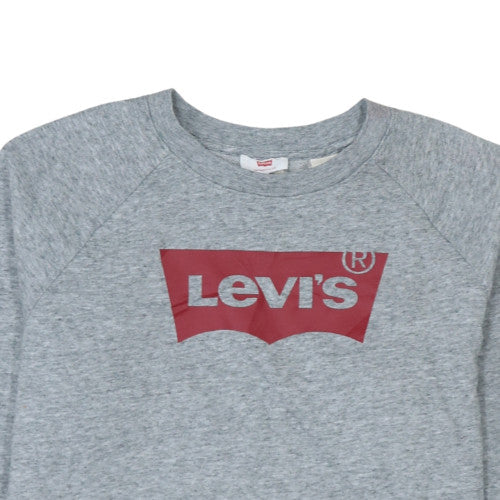 Levi's Men's Grey Crew Neck Graphic Logo Pullover Sweatshirt Size S - Image 8