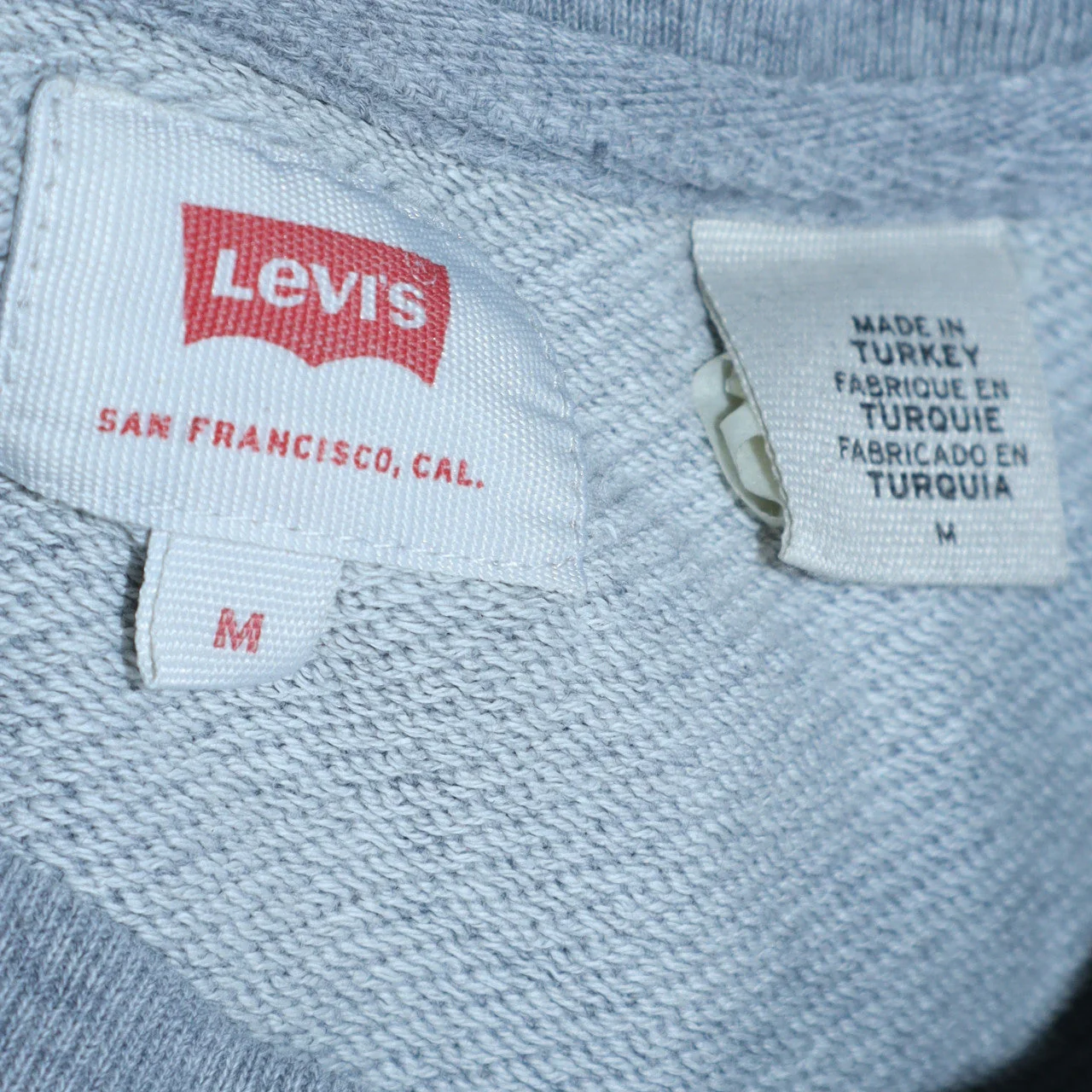 Levi's Men's Grey Crew Neck Logo Sweatshirt M Regular Fit - Image 5