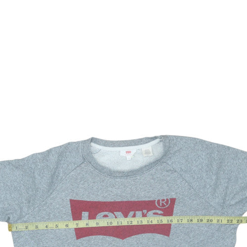 Levi's Men's Grey Logo Crew Neck Sweatshirt Size S - Image 3