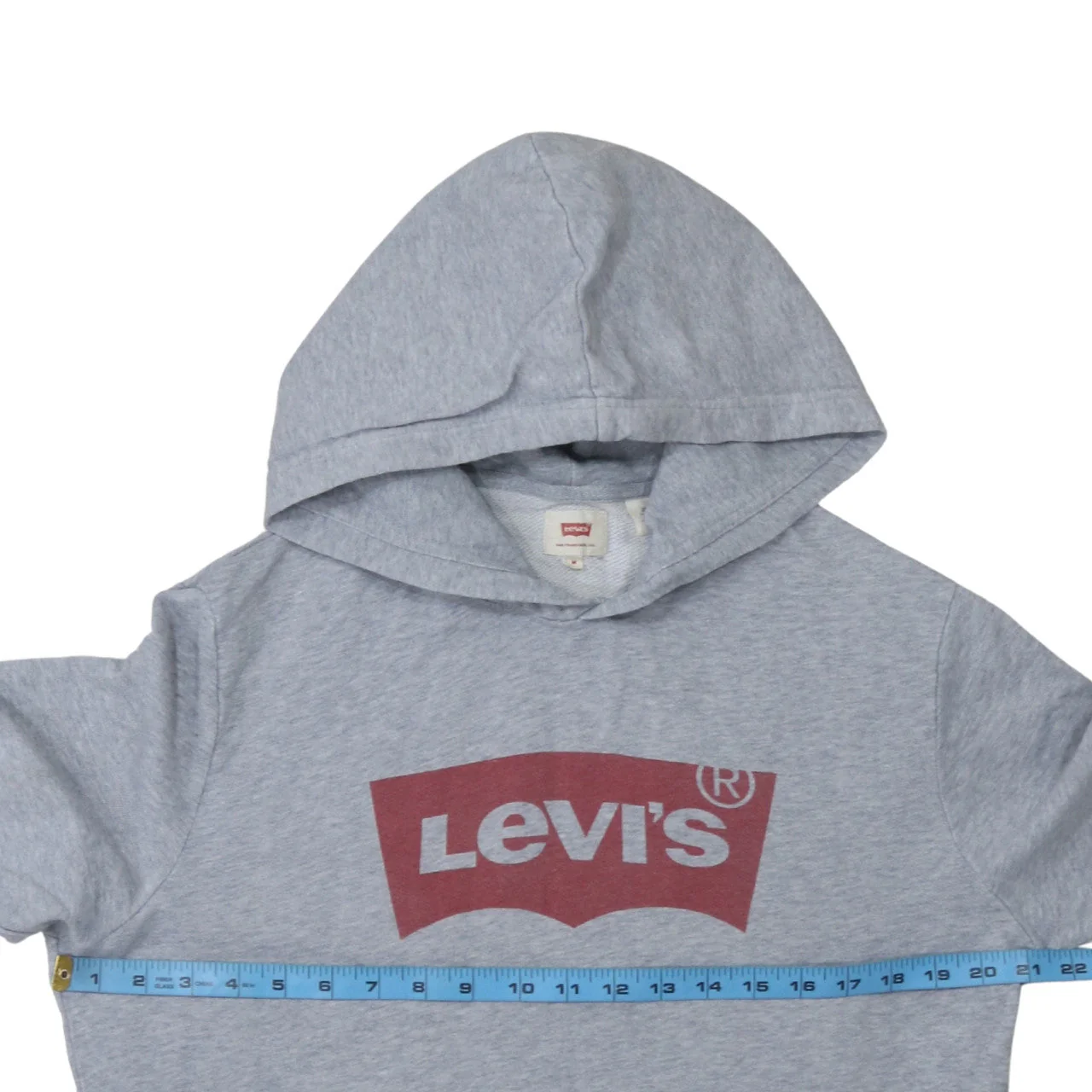 Levi's Men's Grey Logo Pullover Hoodie Size M Regular Fit - Image 2