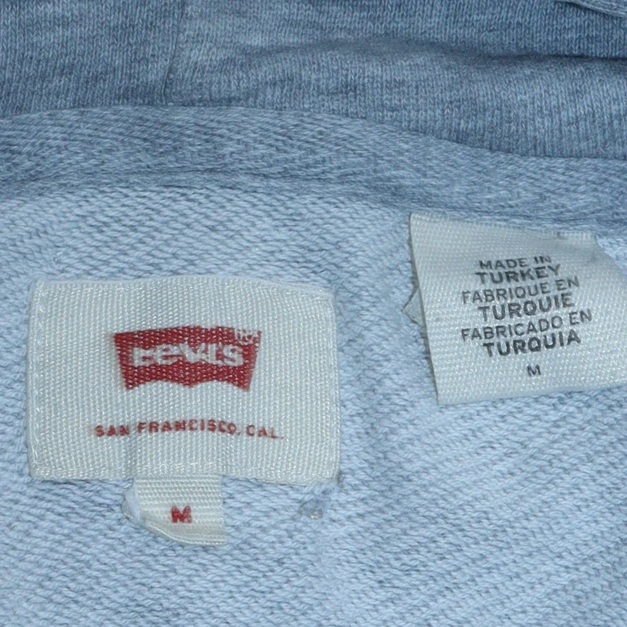 Levi's Men's Grey Logo Pullover Hoodie Size M Regular Fit - Image 5