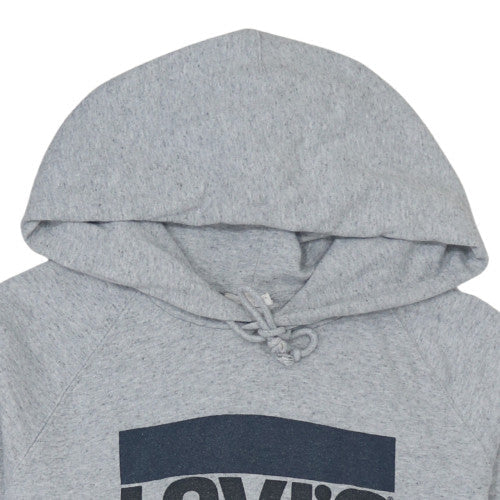 Levi's Men's Grey Pullover Hoodie L Fleece Logo Classic - Image 8