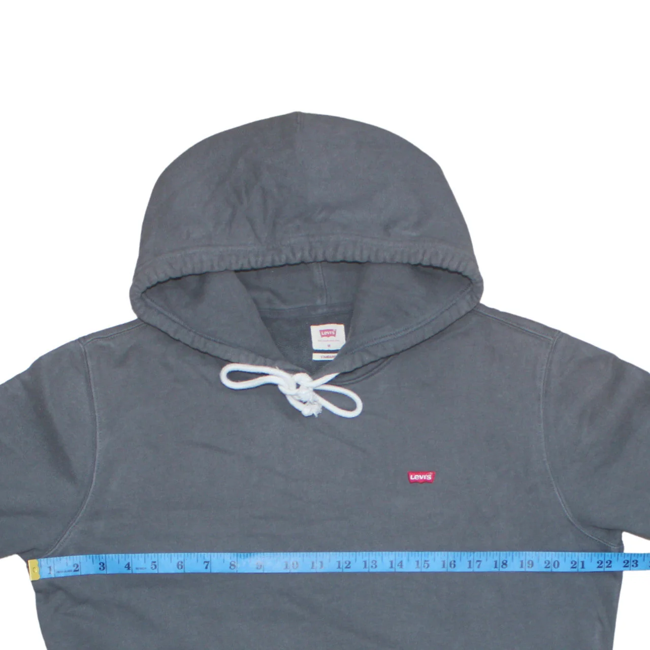 Levi's Men's Grey Pullover Hoodie M Classic Logo Cotton Sweatshirt - Image 3