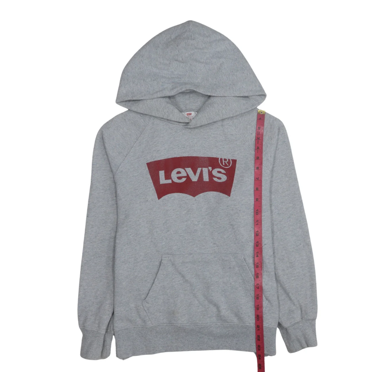 Levi's Men's Grey Pullover Hoodie M Classic Logo Sweatshirt - Image 3