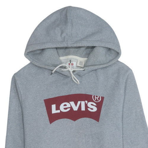 Levi's Men's Grey Pullover Hoodie M Graphic Print Cotton Blend - Image 7