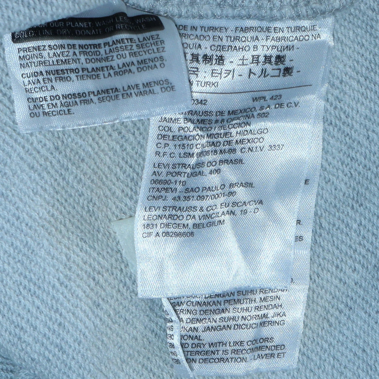 Levi's Men's Grey Pullover Hoodie M Rainbow Logo Graphic - Image 6