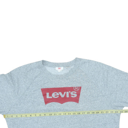 Levi's Men's Grey XL Crew Neck Logo Pullover Sweatshirt - Image 3